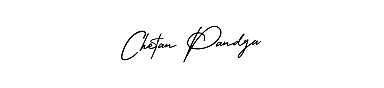 You should practise on your own different ways (AmerikaSignatureDemo-Regular) to write your name (Chetan Pandya) in signature. don't let someone else do it for you. Chetan Pandya signature style 3 images and pictures png