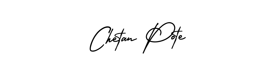 Create a beautiful signature design for name Chetan Pote. With this signature (AmerikaSignatureDemo-Regular) fonts, you can make a handwritten signature for free. Chetan Pote signature style 3 images and pictures png