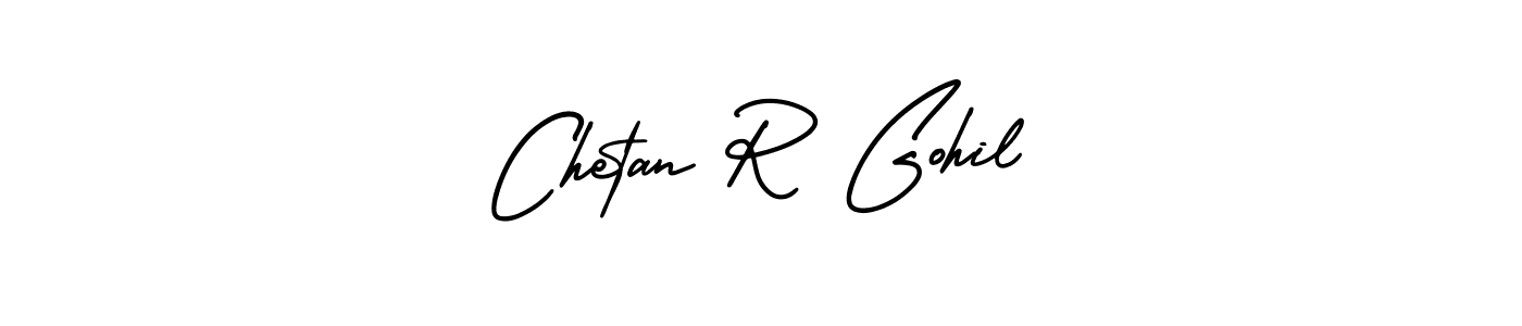 It looks lik you need a new signature style for name Chetan R Gohil. Design unique handwritten (AmerikaSignatureDemo-Regular) signature with our free signature maker in just a few clicks. Chetan R Gohil signature style 3 images and pictures png