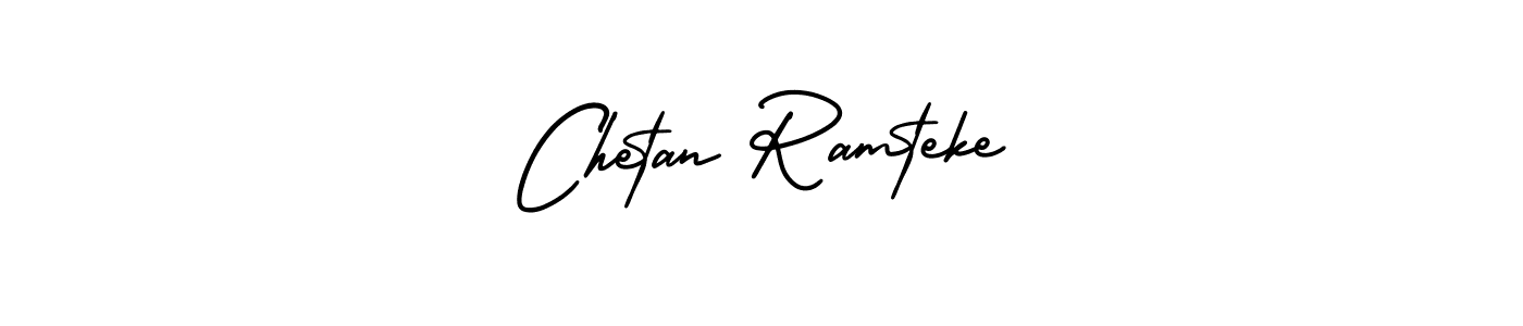 The best way (AmerikaSignatureDemo-Regular) to make a short signature is to pick only two or three words in your name. The name Chetan Ramteke include a total of six letters. For converting this name. Chetan Ramteke signature style 3 images and pictures png