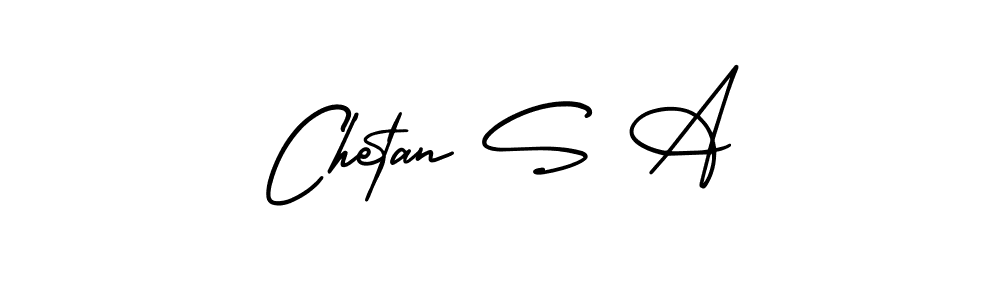 How to make Chetan S A name signature. Use AmerikaSignatureDemo-Regular style for creating short signs online. This is the latest handwritten sign. Chetan S A signature style 3 images and pictures png