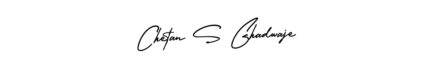 This is the best signature style for the Chetan S Ghadwaje name. Also you like these signature font (AmerikaSignatureDemo-Regular). Mix name signature. Chetan S Ghadwaje signature style 3 images and pictures png