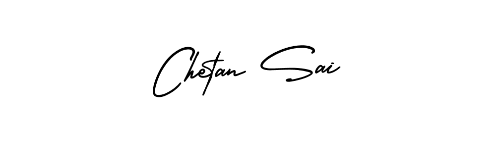 The best way (AmerikaSignatureDemo-Regular) to make a short signature is to pick only two or three words in your name. The name Chetan Sai include a total of six letters. For converting this name. Chetan Sai signature style 3 images and pictures png