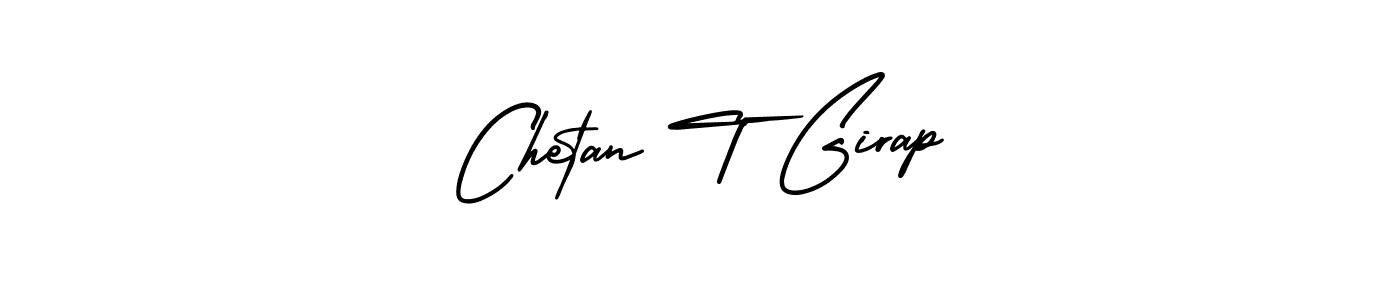 Make a short Chetan T Girap signature style. Manage your documents anywhere anytime using AmerikaSignatureDemo-Regular. Create and add eSignatures, submit forms, share and send files easily. Chetan T Girap signature style 3 images and pictures png