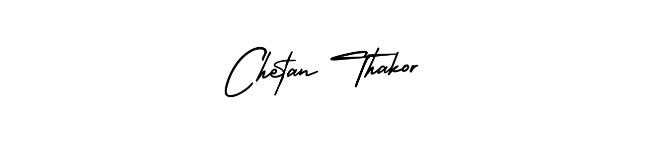 Use a signature maker to create a handwritten signature online. With this signature software, you can design (AmerikaSignatureDemo-Regular) your own signature for name Chetan Thakor. Chetan Thakor signature style 3 images and pictures png