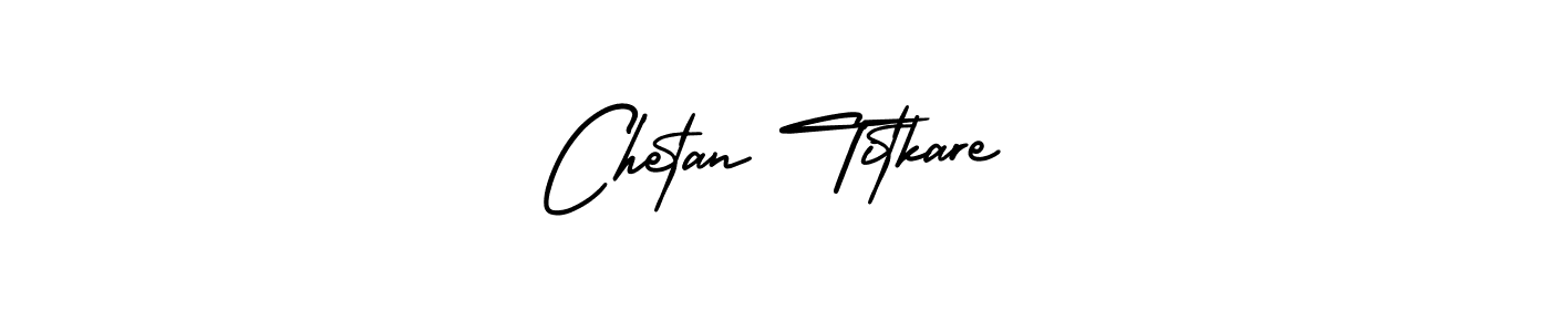 How to make Chetan Titkare name signature. Use AmerikaSignatureDemo-Regular style for creating short signs online. This is the latest handwritten sign. Chetan Titkare signature style 3 images and pictures png