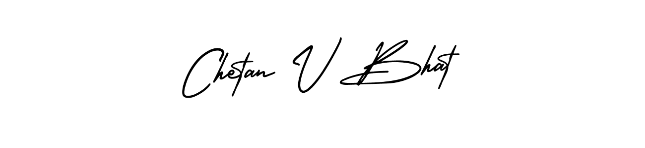 Make a beautiful signature design for name Chetan V Bhat. With this signature (AmerikaSignatureDemo-Regular) style, you can create a handwritten signature for free. Chetan V Bhat signature style 3 images and pictures png