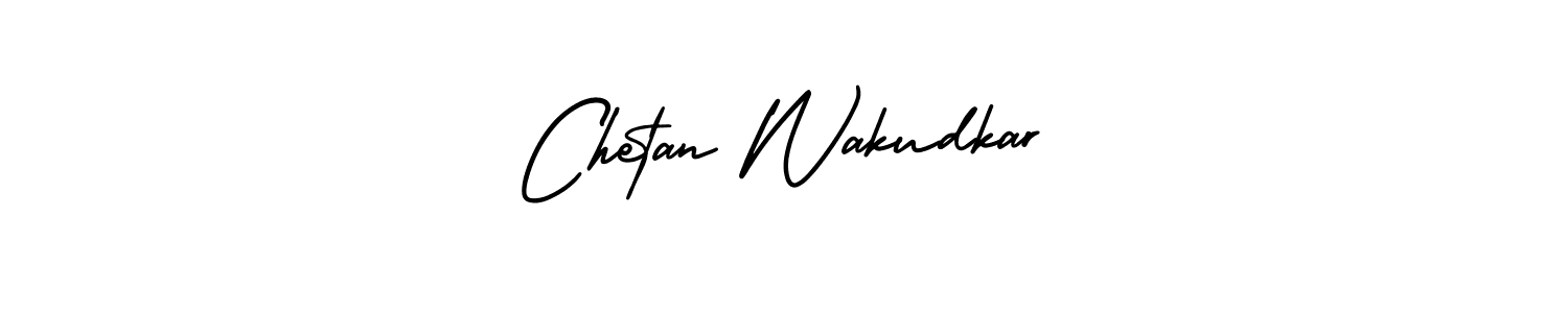 Chetan Wakudkar stylish signature style. Best Handwritten Sign (AmerikaSignatureDemo-Regular) for my name. Handwritten Signature Collection Ideas for my name Chetan Wakudkar. Chetan Wakudkar signature style 3 images and pictures png