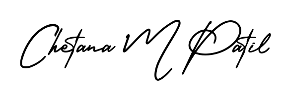 You should practise on your own different ways (AmerikaSignatureDemo-Regular) to write your name (Chetana M Patil) in signature. Don't let someone else do it for you. Chetana M Patil signature style 3 images and pictures png