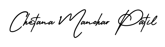 The AmerikaSignatureDemo-Regular lettering style adds unique flourish to name Chetana Manohar Patil. Stand out with a custom digital autograph made in seconds. Chetana Manohar Patil signature style 3 images and pictures png