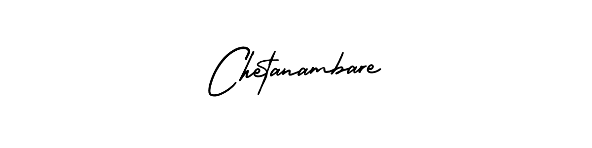 You should practise on your own different ways (AmerikaSignatureDemo-Regular) to write your name (Chetanambare) in signature. don't let someone else do it for you. Chetanambare signature style 3 images and pictures png