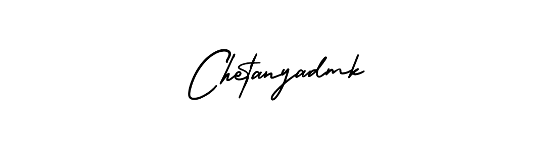 How to make Chetanyadmk name signature. Use AmerikaSignatureDemo-Regular style for creating short signs online. This is the latest handwritten sign. Chetanyadmk signature style 3 images and pictures png