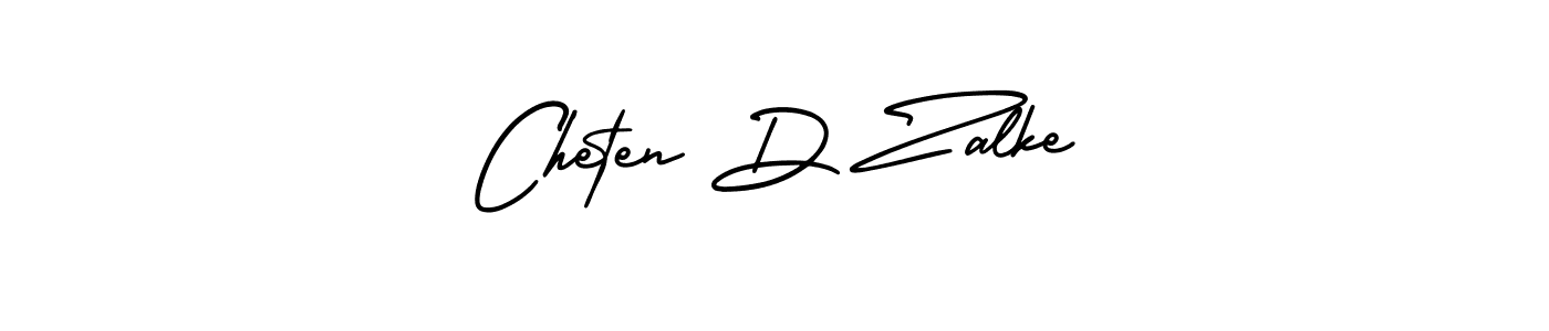 Make a short Cheten D Zalke signature style. Manage your documents anywhere anytime using AmerikaSignatureDemo-Regular. Create and add eSignatures, submit forms, share and send files easily. Cheten D Zalke signature style 3 images and pictures png