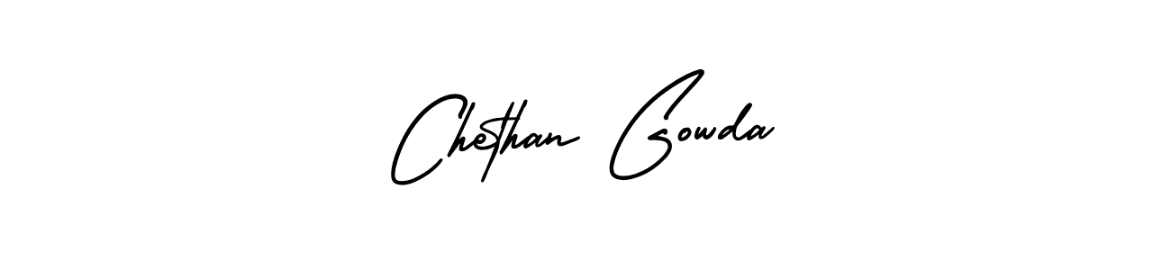 How to make Chethan Gowda signature? AmerikaSignatureDemo-Regular is a professional autograph style. Create handwritten signature for Chethan Gowda name. Chethan Gowda signature style 3 images and pictures png