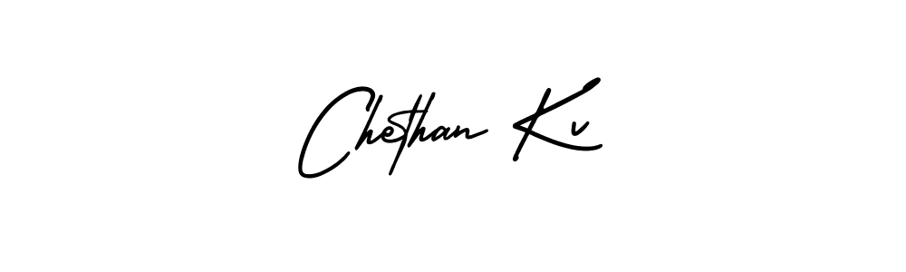 It looks lik you need a new signature style for name Chethan Kv. Design unique handwritten (AmerikaSignatureDemo-Regular) signature with our free signature maker in just a few clicks. Chethan Kv signature style 3 images and pictures png
