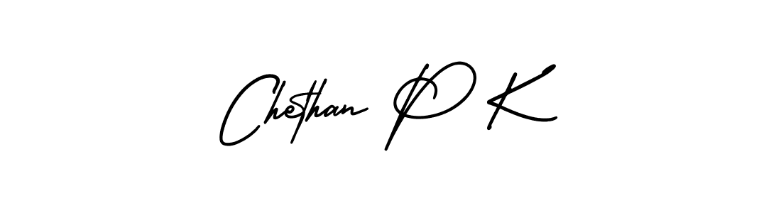 The best way (AmerikaSignatureDemo-Regular) to make a short signature is to pick only two or three words in your name. The name Chethan P K include a total of six letters. For converting this name. Chethan P K signature style 3 images and pictures png