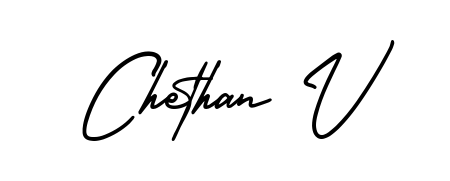 This is the best signature style for the Chethan V name. Also you like these signature font (AmerikaSignatureDemo-Regular). Mix name signature. Chethan V signature style 3 images and pictures png