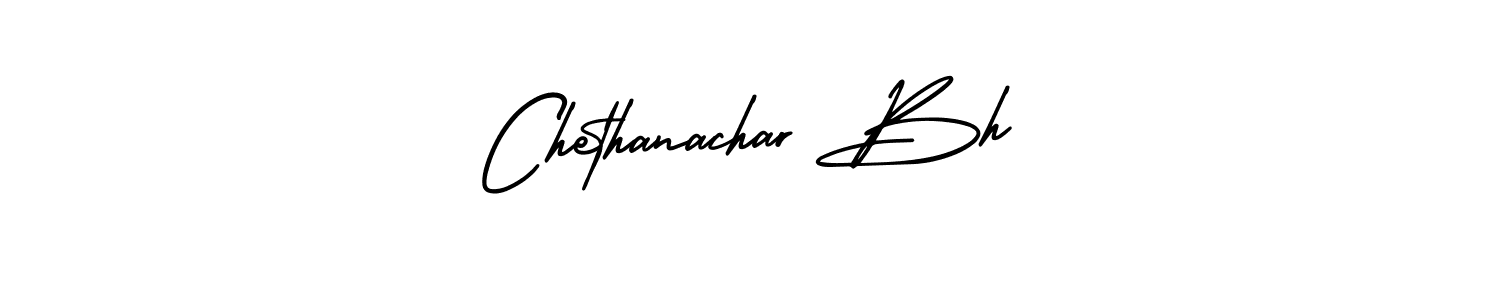 Chethanachar Bh stylish signature style. Best Handwritten Sign (AmerikaSignatureDemo-Regular) for my name. Handwritten Signature Collection Ideas for my name Chethanachar Bh. Chethanachar Bh signature style 3 images and pictures png