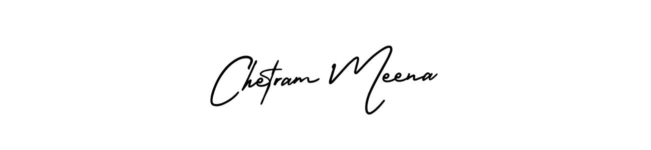 You should practise on your own different ways (AmerikaSignatureDemo-Regular) to write your name (Chetram Meena) in signature. don't let someone else do it for you. Chetram Meena signature style 3 images and pictures png