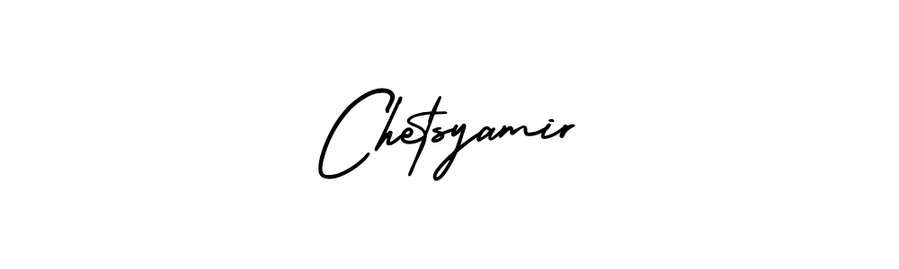 Create a beautiful signature design for name Chetsyamir. With this signature (AmerikaSignatureDemo-Regular) fonts, you can make a handwritten signature for free. Chetsyamir signature style 3 images and pictures png