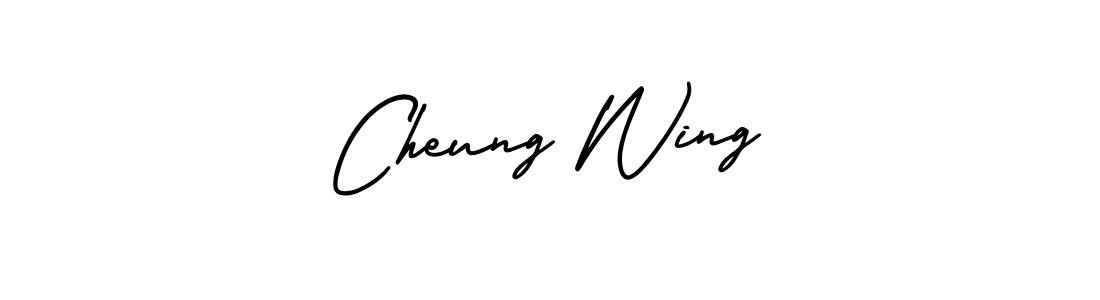 AmerikaSignatureDemo-Regular is a professional signature style that is perfect for those who want to add a touch of class to their signature. It is also a great choice for those who want to make their signature more unique. Get Cheung Wing name to fancy signature for free. Cheung Wing signature style 3 images and pictures png