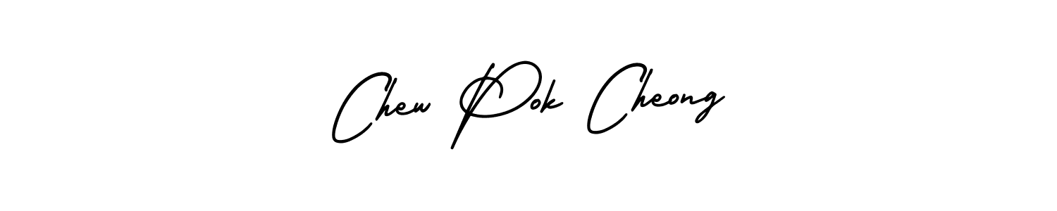 Use a signature maker to create a handwritten signature online. With this signature software, you can design (AmerikaSignatureDemo-Regular) your own signature for name Chew Pok Cheong. Chew Pok Cheong signature style 3 images and pictures png