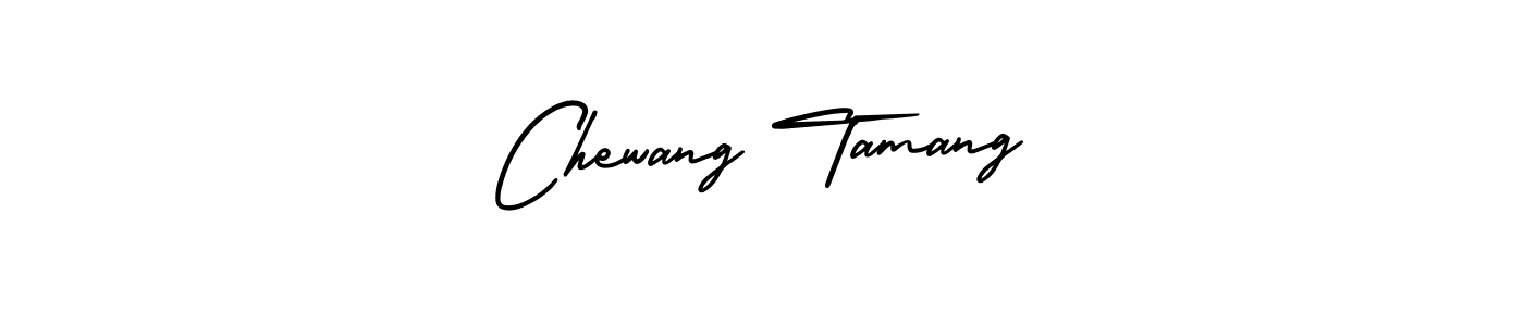 Chewang Tamang stylish signature style. Best Handwritten Sign (AmerikaSignatureDemo-Regular) for my name. Handwritten Signature Collection Ideas for my name Chewang Tamang. Chewang Tamang signature style 3 images and pictures png