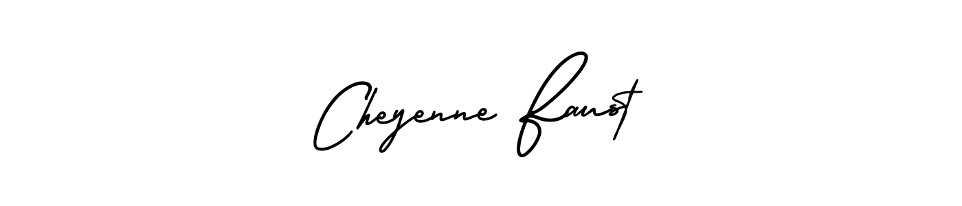 AmerikaSignatureDemo-Regular is a professional signature style that is perfect for those who want to add a touch of class to their signature. It is also a great choice for those who want to make their signature more unique. Get Cheyenne Faust name to fancy signature for free. Cheyenne Faust signature style 3 images and pictures png