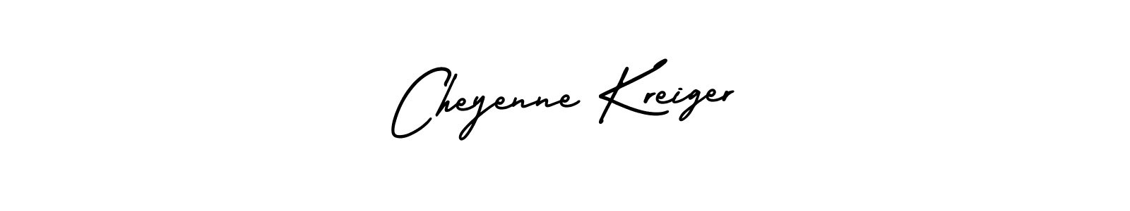 How to make Cheyenne Kreiger name signature. Use AmerikaSignatureDemo-Regular style for creating short signs online. This is the latest handwritten sign. Cheyenne Kreiger signature style 3 images and pictures png