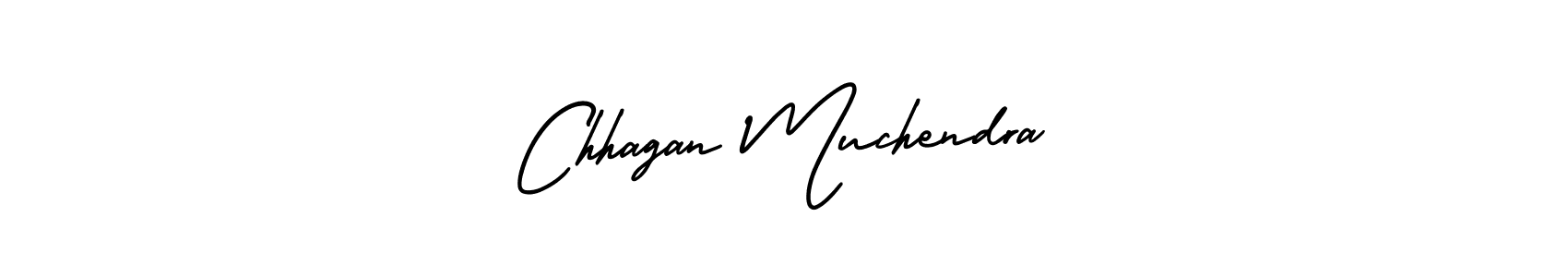 You should practise on your own different ways (AmerikaSignatureDemo-Regular) to write your name (Chhagan Muchendra) in signature. don't let someone else do it for you. Chhagan Muchendra signature style 3 images and pictures png