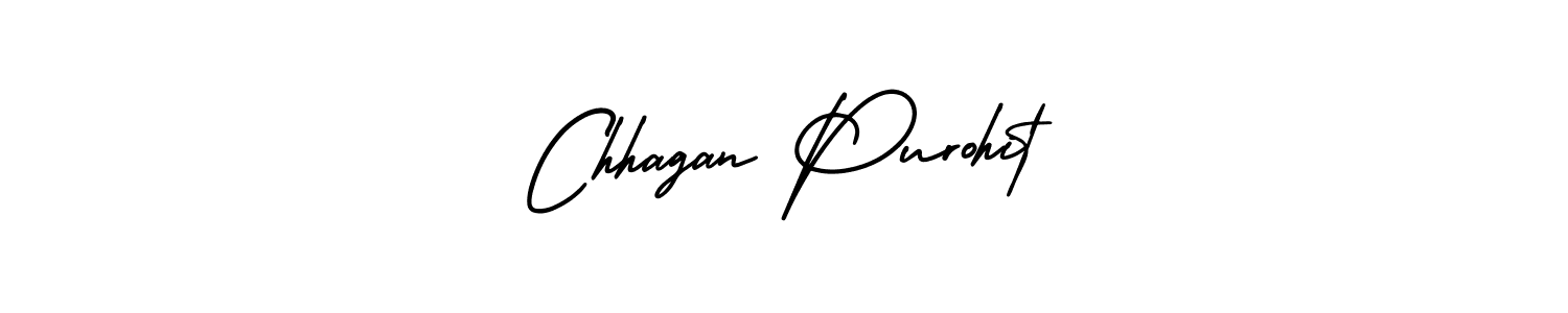 How to make Chhagan Purohit name signature. Use AmerikaSignatureDemo-Regular style for creating short signs online. This is the latest handwritten sign. Chhagan Purohit signature style 3 images and pictures png
