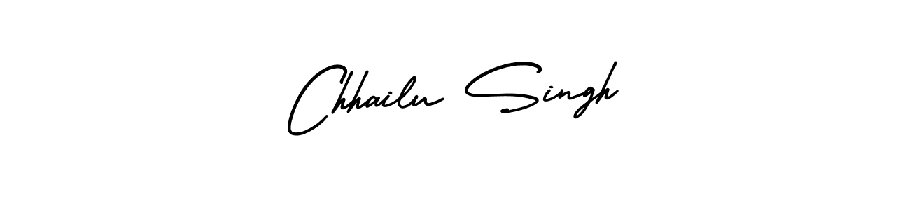 You should practise on your own different ways (AmerikaSignatureDemo-Regular) to write your name (Chhailu Singh) in signature. don't let someone else do it for you. Chhailu Singh signature style 3 images and pictures png