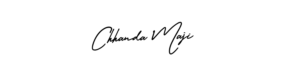 Also You can easily find your signature by using the search form. We will create Chhanda Maji name handwritten signature images for you free of cost using AmerikaSignatureDemo-Regular sign style. Chhanda Maji signature style 3 images and pictures png