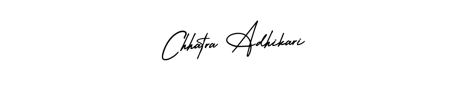 Create a beautiful signature design for name Chhatra Adhikari. With this signature (AmerikaSignatureDemo-Regular) fonts, you can make a handwritten signature for free. Chhatra Adhikari signature style 3 images and pictures png