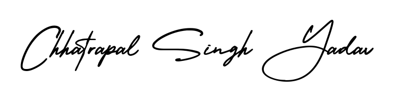 The best way (AmerikaSignatureDemo-Regular) to make a short signature is to pick only two or three words in your name. For converting this name Chhatrapal Singh Yadav. Chhatrapal Singh Yadav signature style 3 images and pictures png