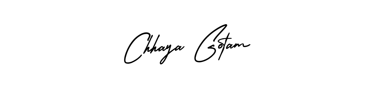 Use a signature maker to create a handwritten signature online. With this signature software, you can design (AmerikaSignatureDemo-Regular) your own signature for name Chhaya Gotam. Chhaya Gotam signature style 3 images and pictures png