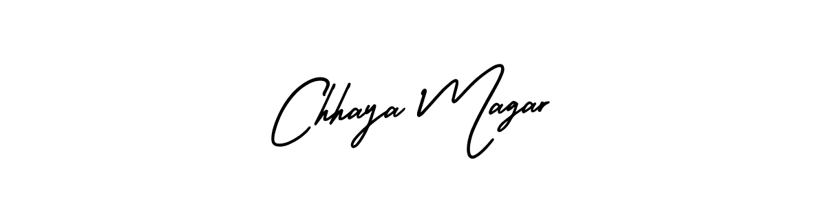 Make a beautiful signature design for name Chhaya Magar. With this signature (AmerikaSignatureDemo-Regular) style, you can create a handwritten signature for free. Chhaya Magar signature style 3 images and pictures png