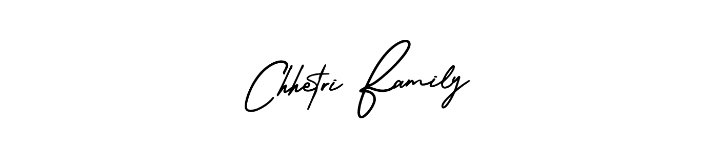 Make a beautiful signature design for name Chhetri Family. With this signature (AmerikaSignatureDemo-Regular) style, you can create a handwritten signature for free. Chhetri Family signature style 3 images and pictures png