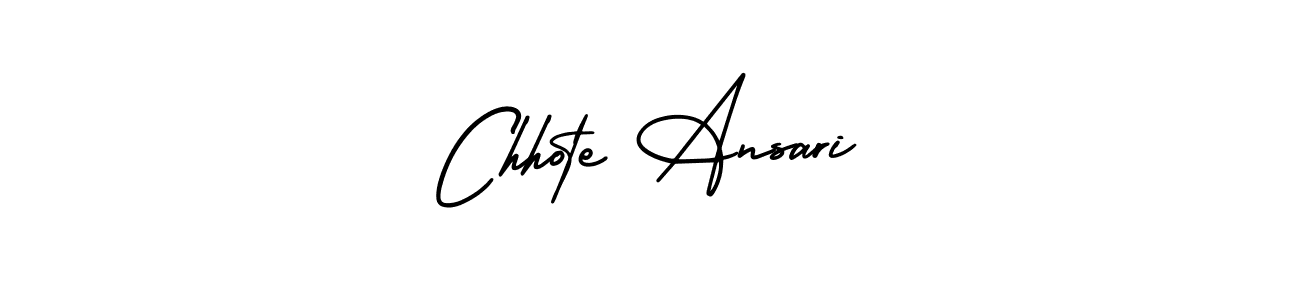 Create a beautiful signature design for name Chhote Ansari. With this signature (AmerikaSignatureDemo-Regular) fonts, you can make a handwritten signature for free. Chhote Ansari signature style 3 images and pictures png