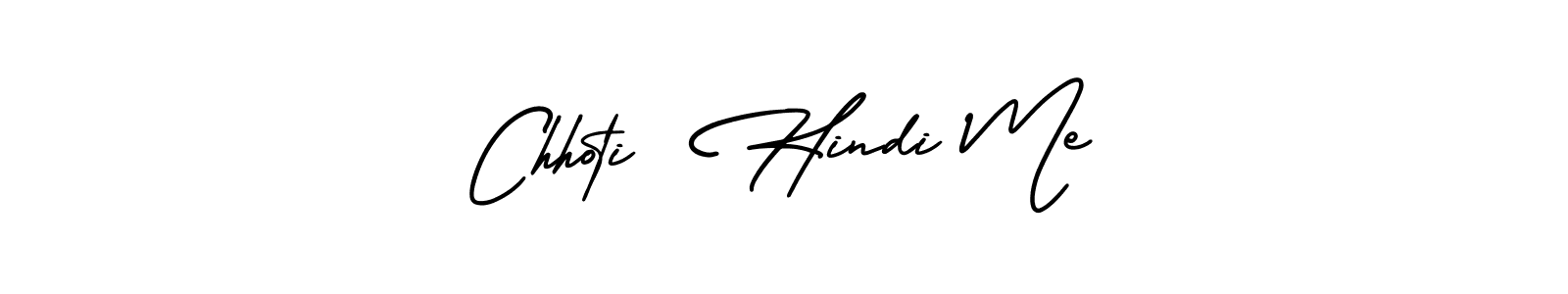 Similarly AmerikaSignatureDemo-Regular is the best handwritten signature design. Signature creator online .You can use it as an online autograph creator for name Chhoti  Hindi Me. Chhoti  Hindi Me signature style 3 images and pictures png