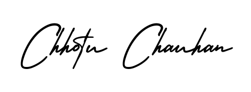 Create your official email sign-off with Chhotu Chauhan name in AmerikaSignatureDemo-Regular style. Crisp, clean, and perfectly legible across all screens. Chhotu Chauhan signature style 3 images and pictures png