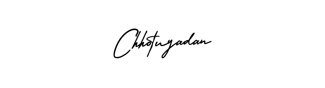 It looks lik you need a new signature style for name Chhotuyadan. Design unique handwritten (AmerikaSignatureDemo-Regular) signature with our free signature maker in just a few clicks. Chhotuyadan signature style 3 images and pictures png