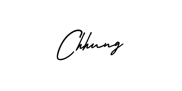 The best way (AmerikaSignatureDemo-Regular) to make a short signature is to pick only two or three words in your name. The name Chhung include a total of six letters. For converting this name. Chhung signature style 3 images and pictures png