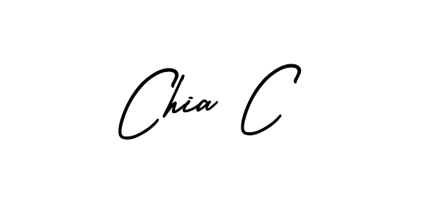 Design your own signature with our free online signature maker. With this signature software, you can create a handwritten (AmerikaSignatureDemo-Regular) signature for name Chia C. Chia C signature style 3 images and pictures png