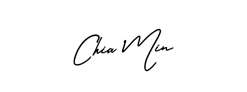 Create a beautiful signature design for name Chia Min. With this signature (AmerikaSignatureDemo-Regular) fonts, you can make a handwritten signature for free. Chia Min signature style 3 images and pictures png