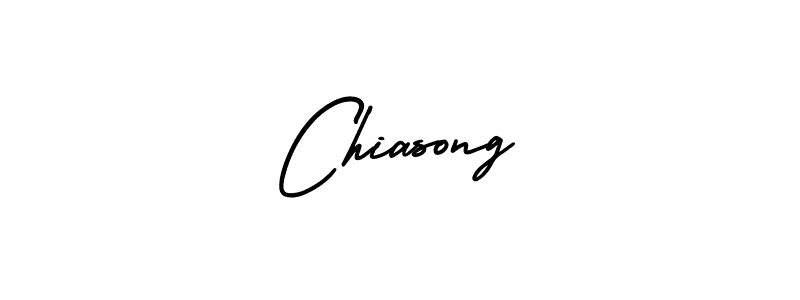 The best way (AmerikaSignatureDemo-Regular) to make a short signature is to pick only two or three words in your name. The name Chiasong include a total of six letters. For converting this name. Chiasong signature style 3 images and pictures png