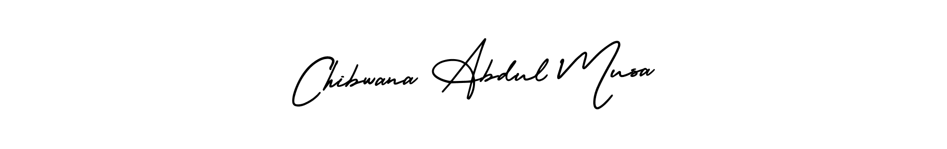 How to make Chibwana Abdul Musa name signature. Use AmerikaSignatureDemo-Regular style for creating short signs online. This is the latest handwritten sign. Chibwana Abdul Musa signature style 3 images and pictures png