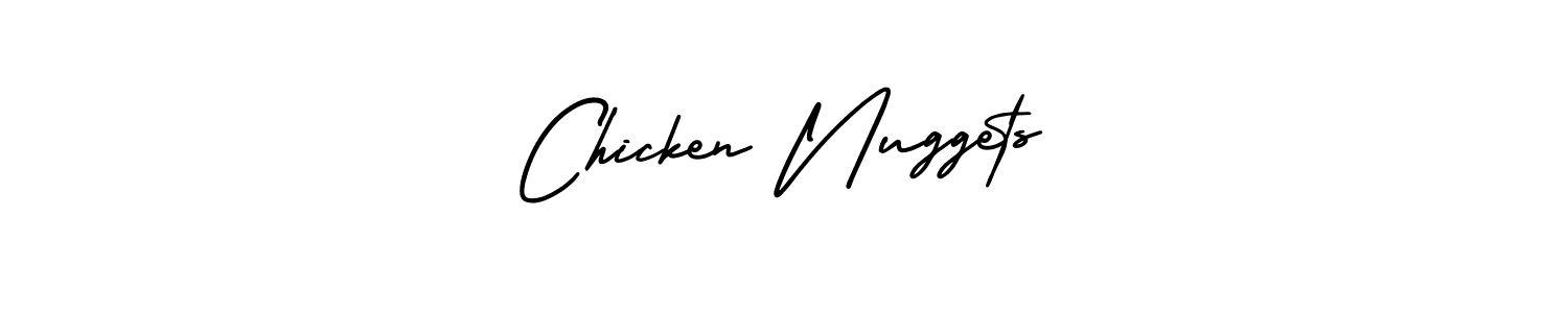 This is the best signature style for the Chicken Nuggets name. Also you like these signature font (AmerikaSignatureDemo-Regular). Mix name signature. Chicken Nuggets signature style 3 images and pictures png