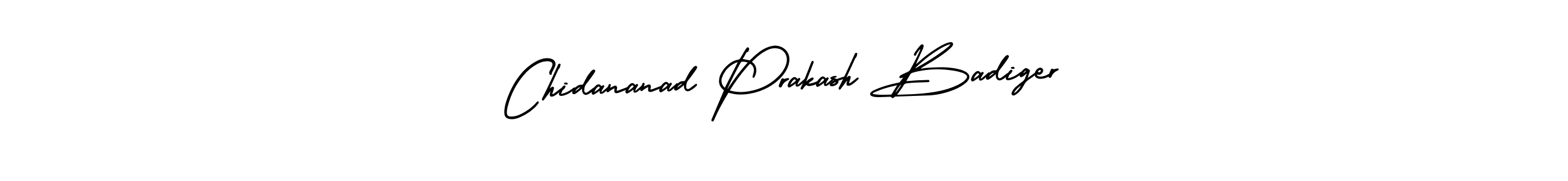 How to make Chidananad Prakash Badiger name signature. Use AmerikaSignatureDemo-Regular style for creating short signs online. This is the latest handwritten sign. Chidananad Prakash Badiger signature style 3 images and pictures png