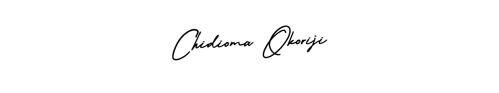 How to make Chidioma Okoriji name signature. Use AmerikaSignatureDemo-Regular style for creating short signs online. This is the latest handwritten sign. Chidioma Okoriji signature style 3 images and pictures png